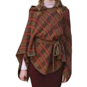 Charlie & Robin Hallstatt Plaid Cape / Jacket Poncho – Anthropologie – One Size